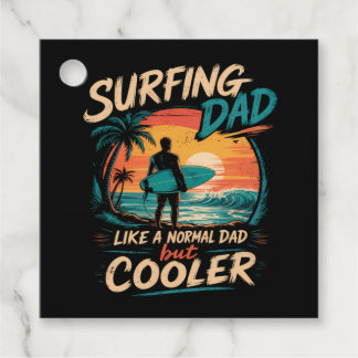 Surfende papa als een normale papa maar cooler zom bedankjes labels
