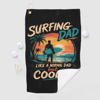 Surfende papa als een normale papa maar cooler zom golfhanddoek