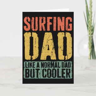 Surfende Papa T-shirt Mannen Vaderdag Surfende Pap Kaart