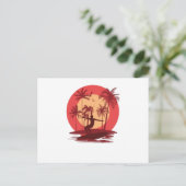 Surfende paradijs briefkaart (Staand voorkant)
