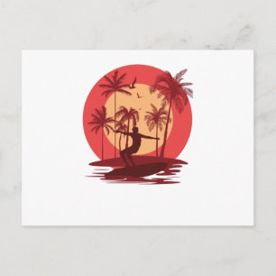 Surfende paradijs briefkaart