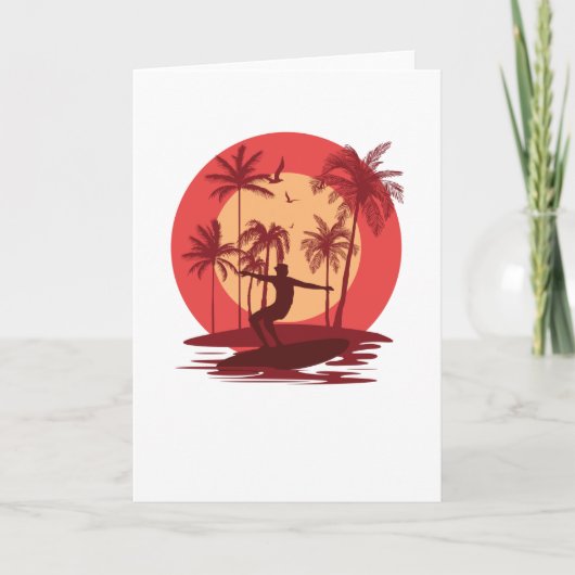 Surfende paradijs kaart (Voorkant)