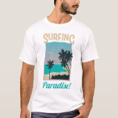 Surfende paradijs t-shirt (Voorkant)
