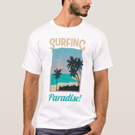 Surfende paradijs t-shirt