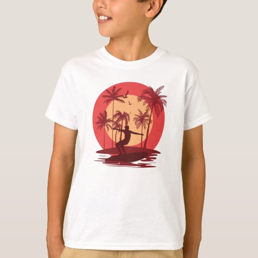 Surfende paradijs t-shirt (Voorkant)
