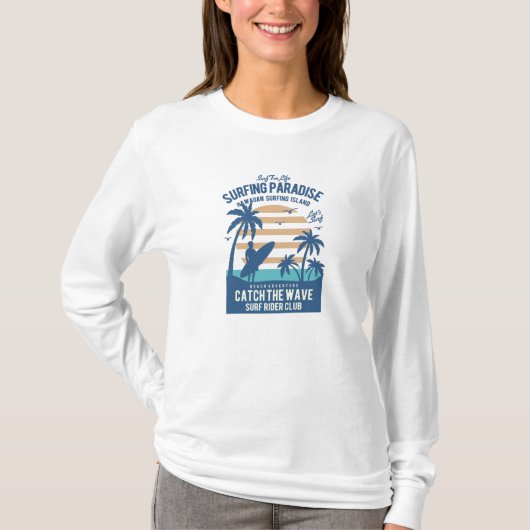Surfende paradijs t-shirt (Voorkant)