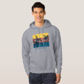 Surfende Paradise Miami Beach Florida Hoodie (Voorkant volledig)