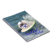 Surfende pekingese hond notitieboek (Rechterzijde)