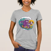 Surfende Pizza Cat T-shirt (Voorkant)