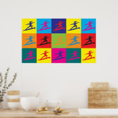Surfende Pop Art Poster (Keuken)