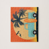 Surfende Retro Jigzaag Puzzle Legpuzzel (Verticaal)