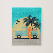 Surfende Retro Jigzaag Puzzle Legpuzzel (Verticaal)