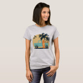 Surfende retro T-Shirt (Voorkant volledig)
