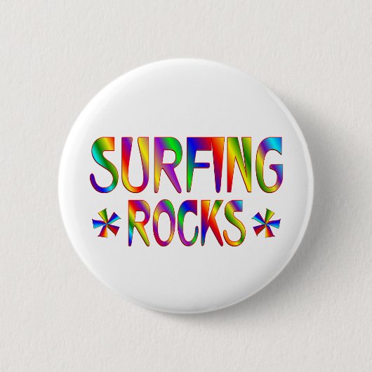 Surfende Rocks Ronde Button 5,7 Cm (Voorkant)