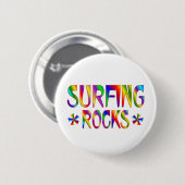 Surfende Rocks Ronde Button 5,7 Cm (Voorkant /achterkant)