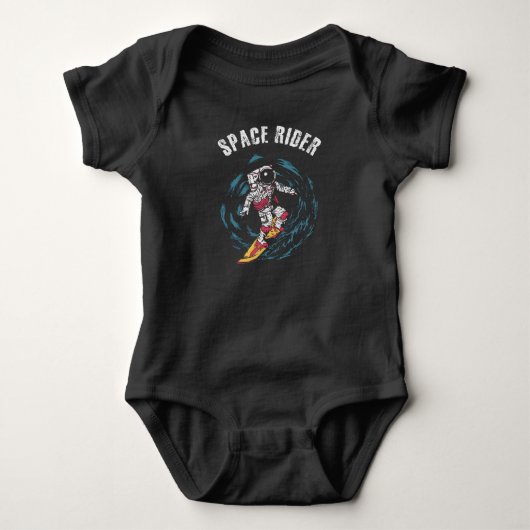 Surfende Ruimtevaarder Ruimtereiziger Surfer Romper (Voorkant)