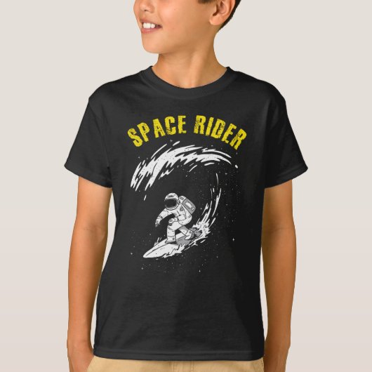 Surfende Ruimtevaarder Space Ruiter T-shirt (Voorkant)