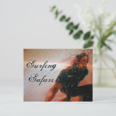 Surfende Safari Briefkaart -  (Staand voorkant)