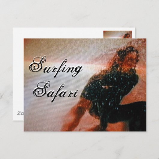 Surfende Safari Briefkaart -  (Voorkant / Achterkant)