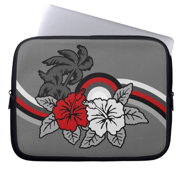 Surfende Safari Hawaiian Neopree Wetsuit Laptop Sleeve (Voorkant)