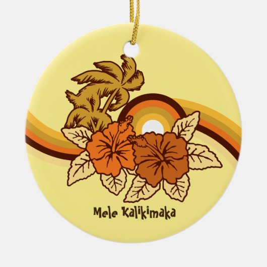 Surfende Safari Holiday Ornaments Keramisch Ornament (Voorkant)