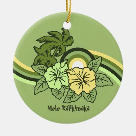 Surfende Safari Holiday Ornaments Keramisch Ornament (Voorkant)