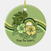 Surfende Safari Holiday Ornaments Keramisch Ornament (Achterkant)