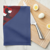 Surfende Santa Kitchen Towel Theedoek (Quarter Fold)