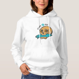 Surfende schedel hoodie