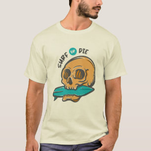 Surfende schedel t-shirt