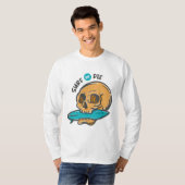 Surfende schedel t-shirt (Voorkant volledig)