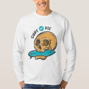 Surfende schedel t-shirt