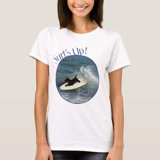 Surfende Schotse Terrier T-shirt (Voorkant)