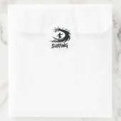 Surfende Silhouet Golf Vector Sticker (Tas)