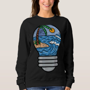Surfende strand Waves Shining Bulb Matching Vacati Trui