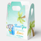 Surfende strandoceaan tropische zomerverjaardag bedankdoosjes (Geopend)