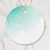 Surfende strandoceaan tropische zomerverjaardag bedankjes labels (Achterkant)