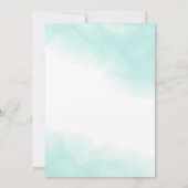 Surfende strandtropische bruiloft kaart (Achterkant)