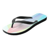 Surfende Surf in blauwe roze Teenslippers (Schuin)