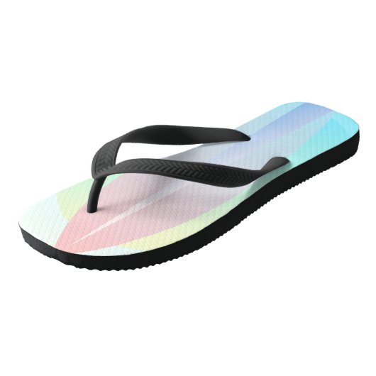Surfende Surf in blauwe roze Teenslippers (Schuin)