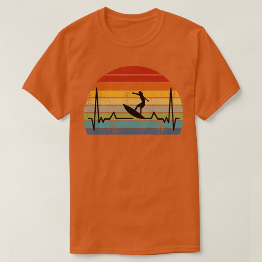Surfende Surf Retro T-shirt (Design voorkant)