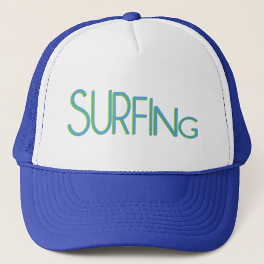 Surfende Trucker Hat Pet (Voorkant)