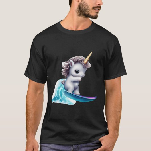 Surfende Unicorn T-shirt (Voorkant)