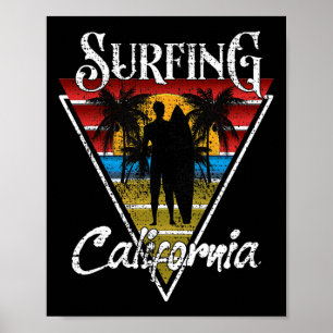 Surfende vader Californië Stranden Surf Cali Beach Poster