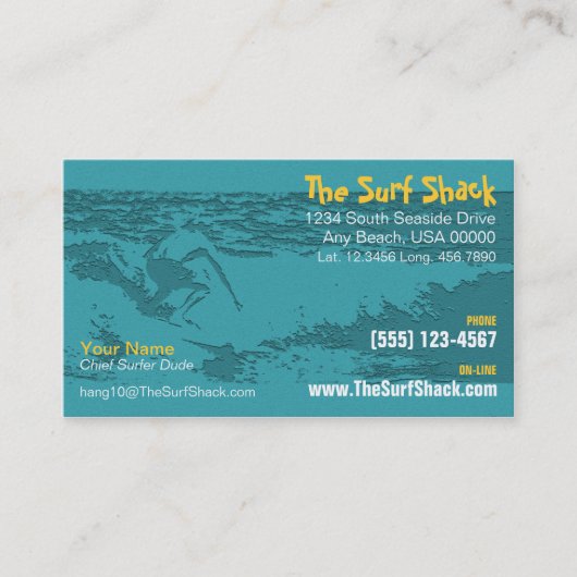 Surfende Visitekaartje (Voorkant)