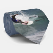 Surfende vrienden stropdas (Opgerold)