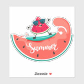 Surfende watermeloen sticker (Vel)