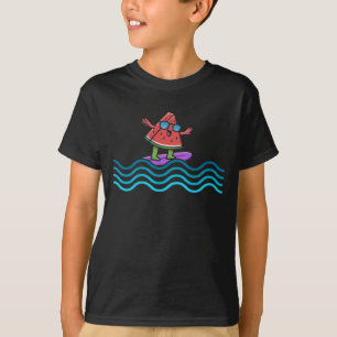 Surfende watermeloen zomer Funny Beach Melon Surfe T-shirt