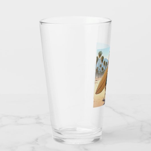 Surfende Wolf Glas (Rechts)