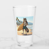 Surfende Wolf Glas (Voorkant)
